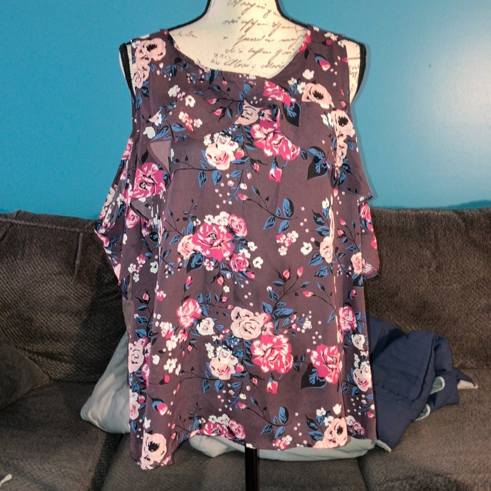 🎉4 for $20 Self Esteem Cold Shoulder Blouse, 2X